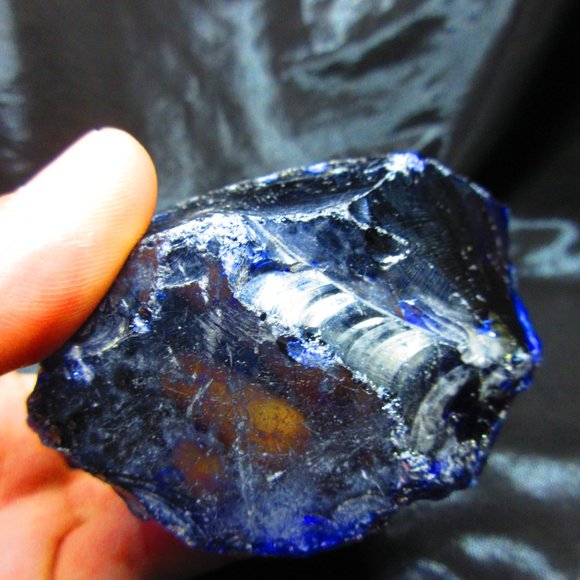 Saint Germain Aura Bluish Purple Andara Monoatomic Crystal Glass